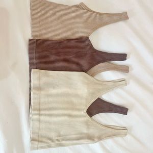 Three Piece Aura Crop/Tank Tops